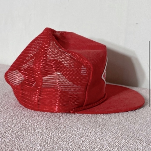 Vintage Babco Red Corduroy Mesh Back Snap Back Trucker Hat - Picture 5 of 9